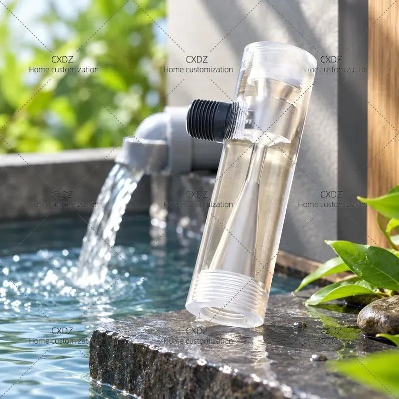 Venturi Tube for SSQ Series Water Launcher Transparent Plexiglass Negative Pressure Suction Mixing Water and Fertilizer