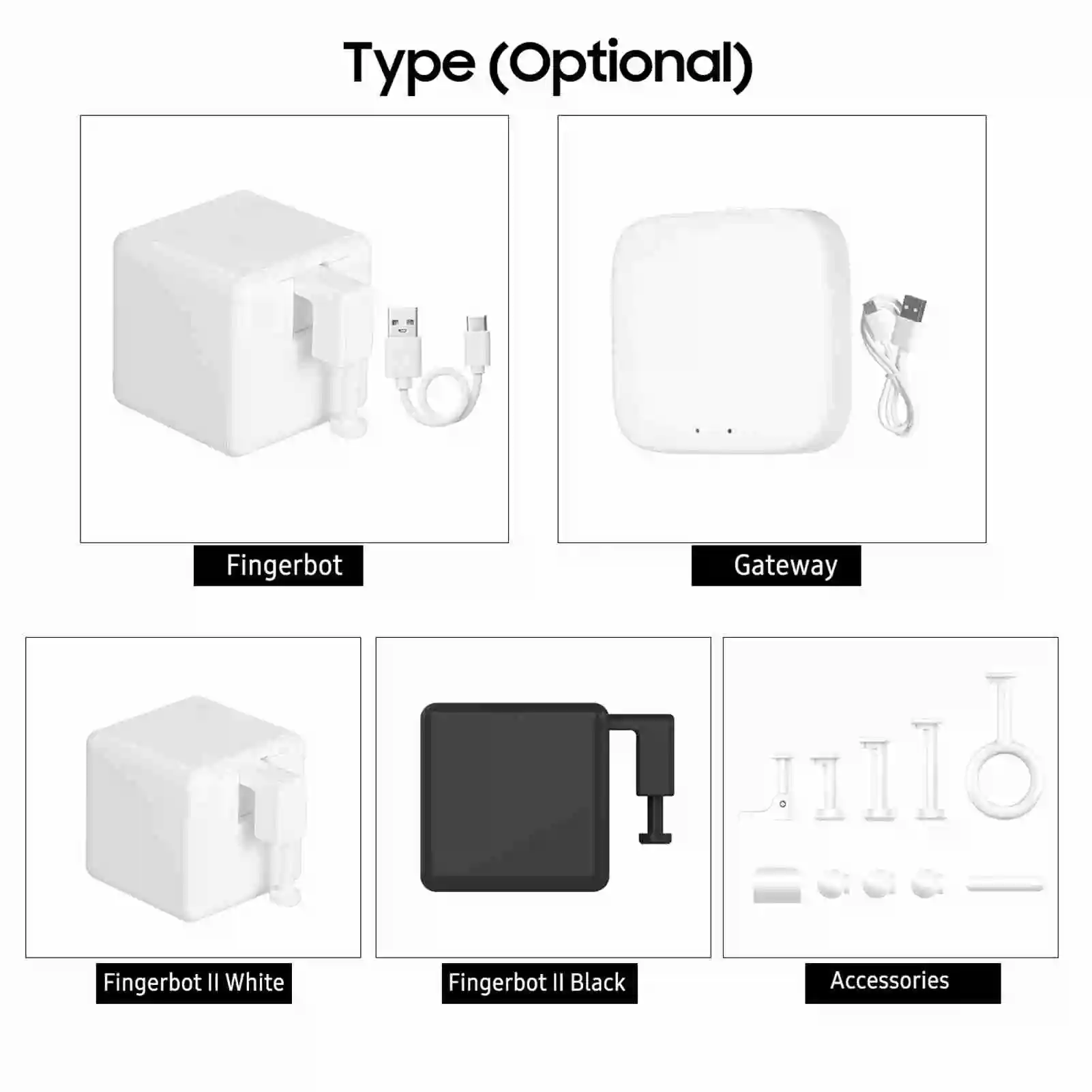 Replaceable Arms for Smart Mini Fingerbot Tool Pack Extension Kit of Smart Gateway Hub