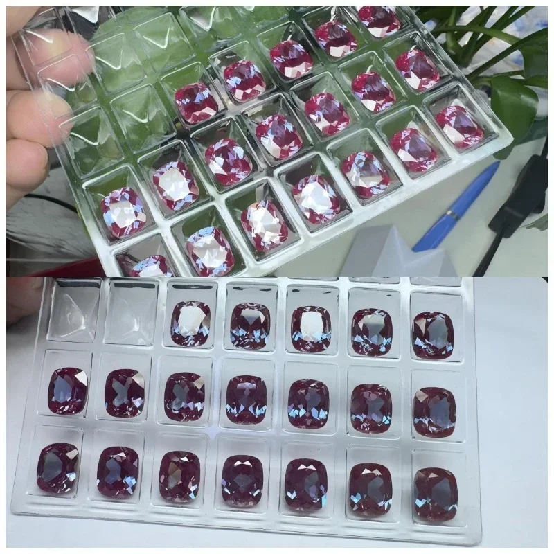 

Alexandrite Lab Grown Gemstone Change Color Stone DIY Charms Ring Necklace Earrings Main Materials Selectable with Certificate