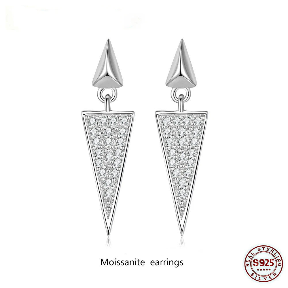 

Серьги-гвоздики D Color с оиасанитом из стерлингового серебра S925 для женщин, элитные ювелирные украшения для вечеринок, подарок