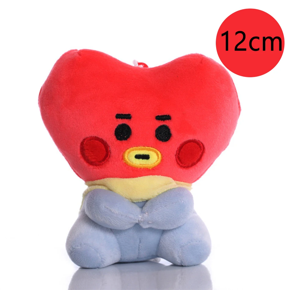 BT21 Plush Toys Kawaii Mini Keychain Anime Bag Pendant Ornament for Kids 12-22cm Bt21 Peripherals Soft Stuffed Animals Doll Gift