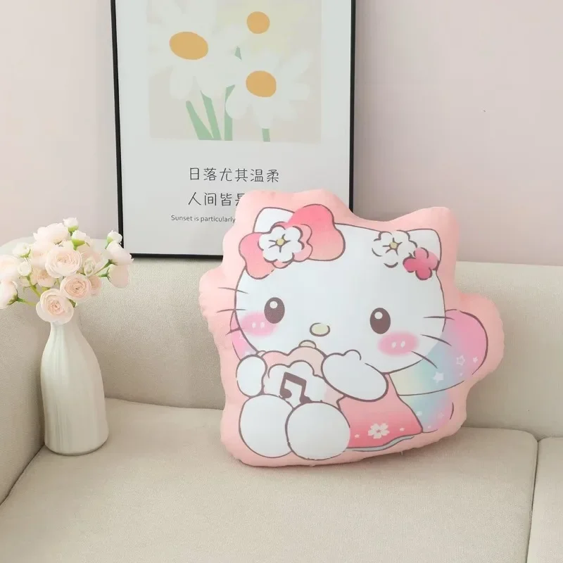 Cartoon Sanrio My Melody Creative Sofa Pillow Anime Kawaii Hellokittys Double Sided Cushion Car Lumbar Support Office Nap Pillow