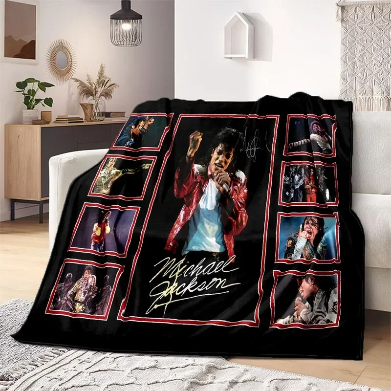 Famous singer Michael Jackson soft flannel blanket home sofa bed sheet office nap blanket gift all-season warm blanket.