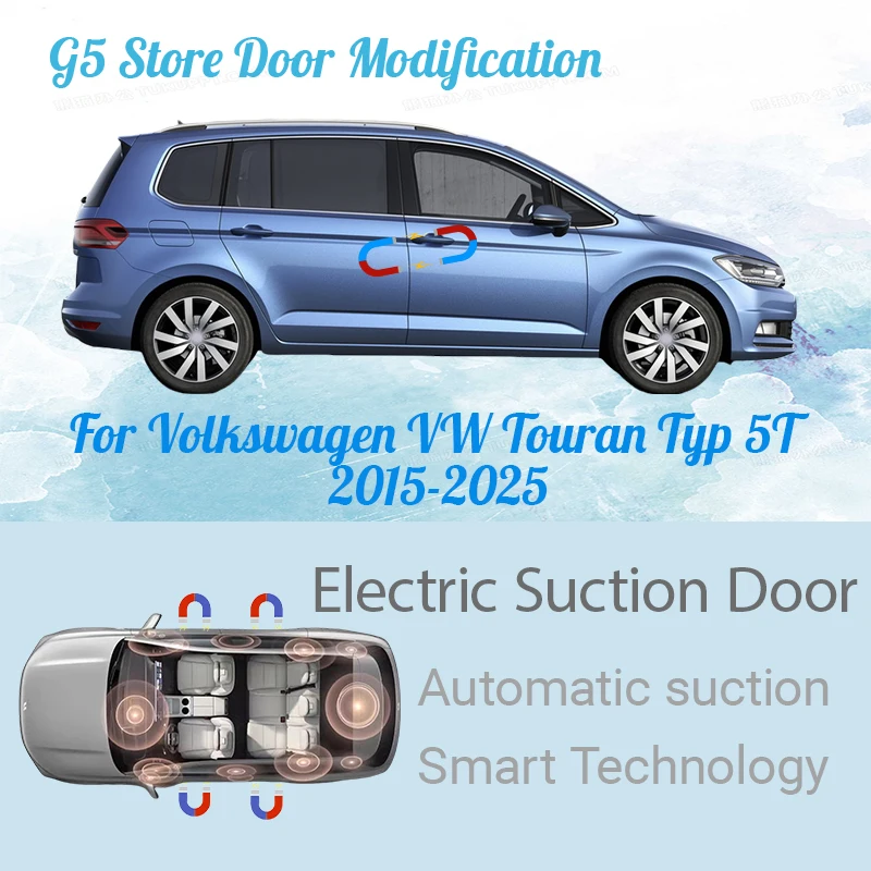 

For Volkswagen VW Touran Typ 5T 2015-2025 Car Electric Suction Door Power-assisted Closing Door Soft-close Function