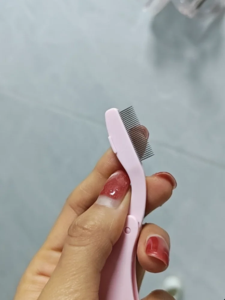 1Pc Curved Design Eyelash Brushes Combs Folding Separator Stainless Steel Eyelash Combing Tool Beauty Portable