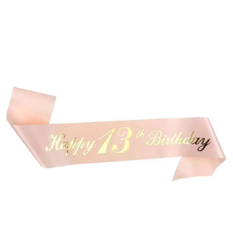 Rosegold Geburtstag Schultergurt Stirnband Set, Party Dekoration Geburtstag Rite Strap