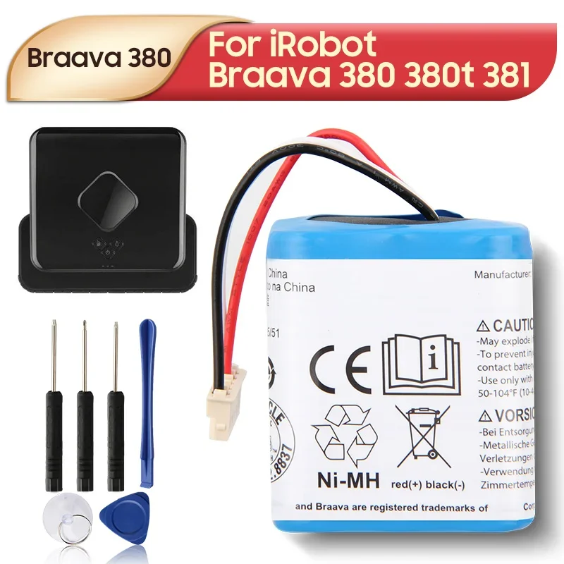 NEW Replacement Battery For iRobot Roomba Braava 380 380t 390T 381 MINT 5200C 5200 Sweeping Robot Battery 2000mAh