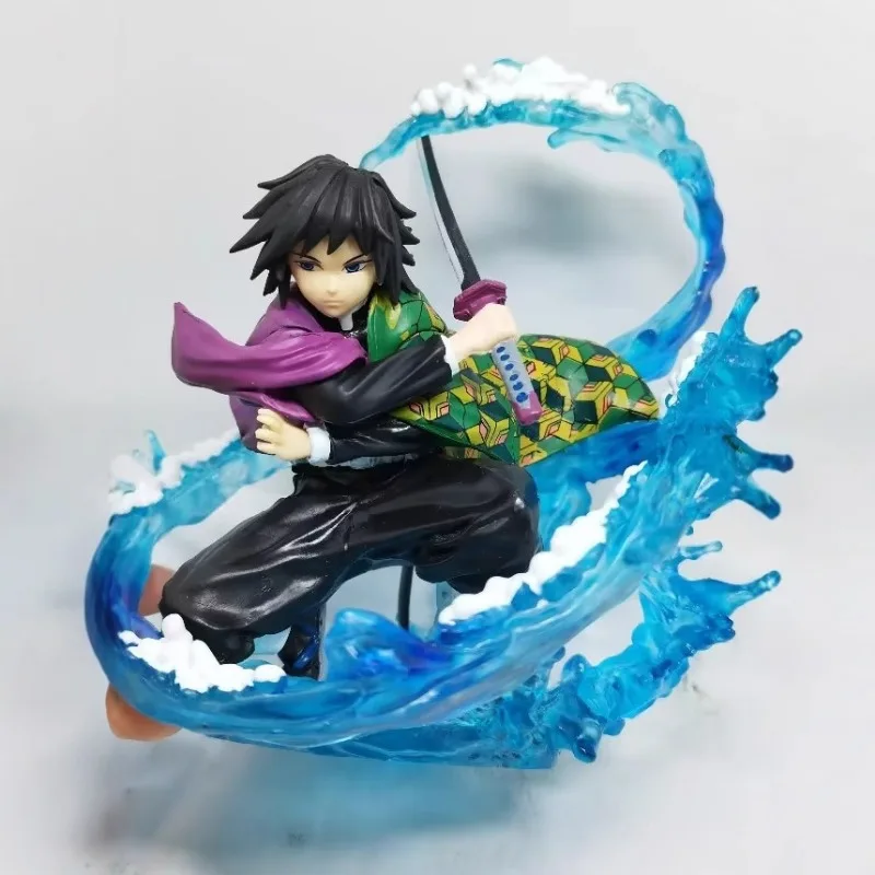 

New Hot 17cm Demon Slayer Zero Tomioka Giyuu Anime Action Figure PVC Collection Model Toy Desktop Ornament Model Christmas Gift