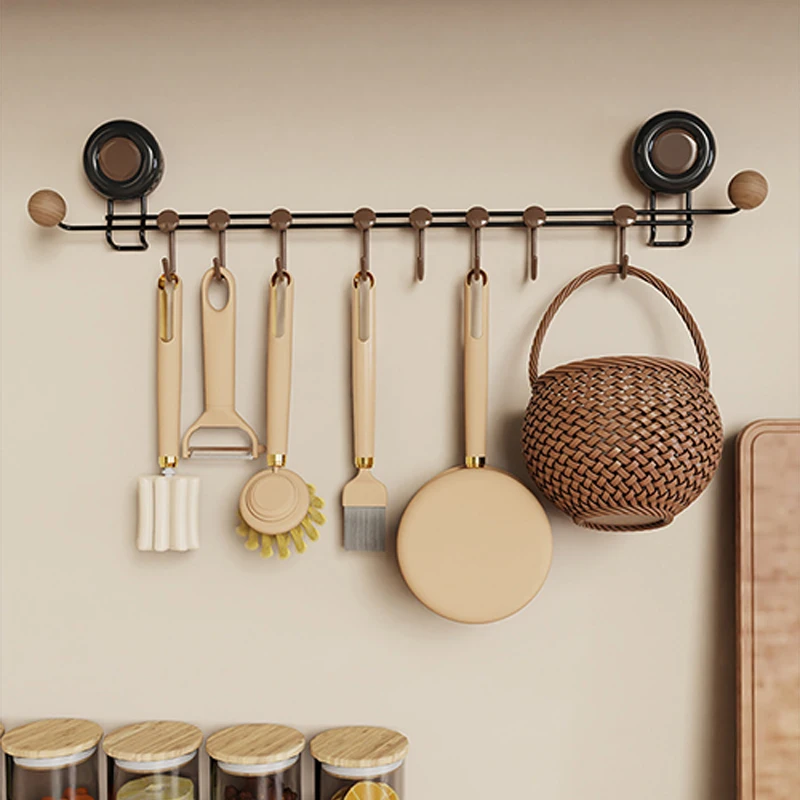 خطاف تخزين المدخل وغرفة النوم - نوع كوب شفط خالٍ من اللكمات، حامل قوي، شماعة ملابس فوق الباب