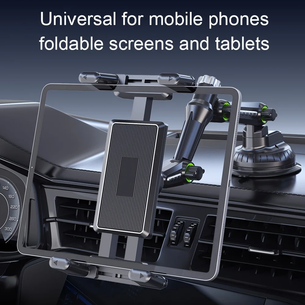 SMGXHE Armaturenbrett-Tablet-Halterung für Auto mit Saugnapfbefestigung, universell passend für 7"-15"-Tablets und 4"-7"-Handys – Detail 1