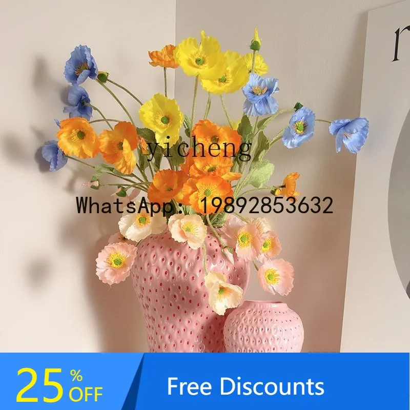 

retro vase ceramic ornament living room high value light luxury high sense creative exquisite flower arrangement hydroponic