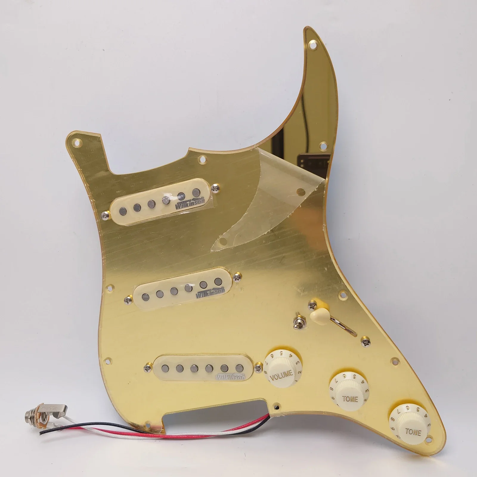 SSS Guitar Prewired Loaded Pickguard Alnico 5 Single Coil Pickups Set for ST Electric Guitar Replacement Parts