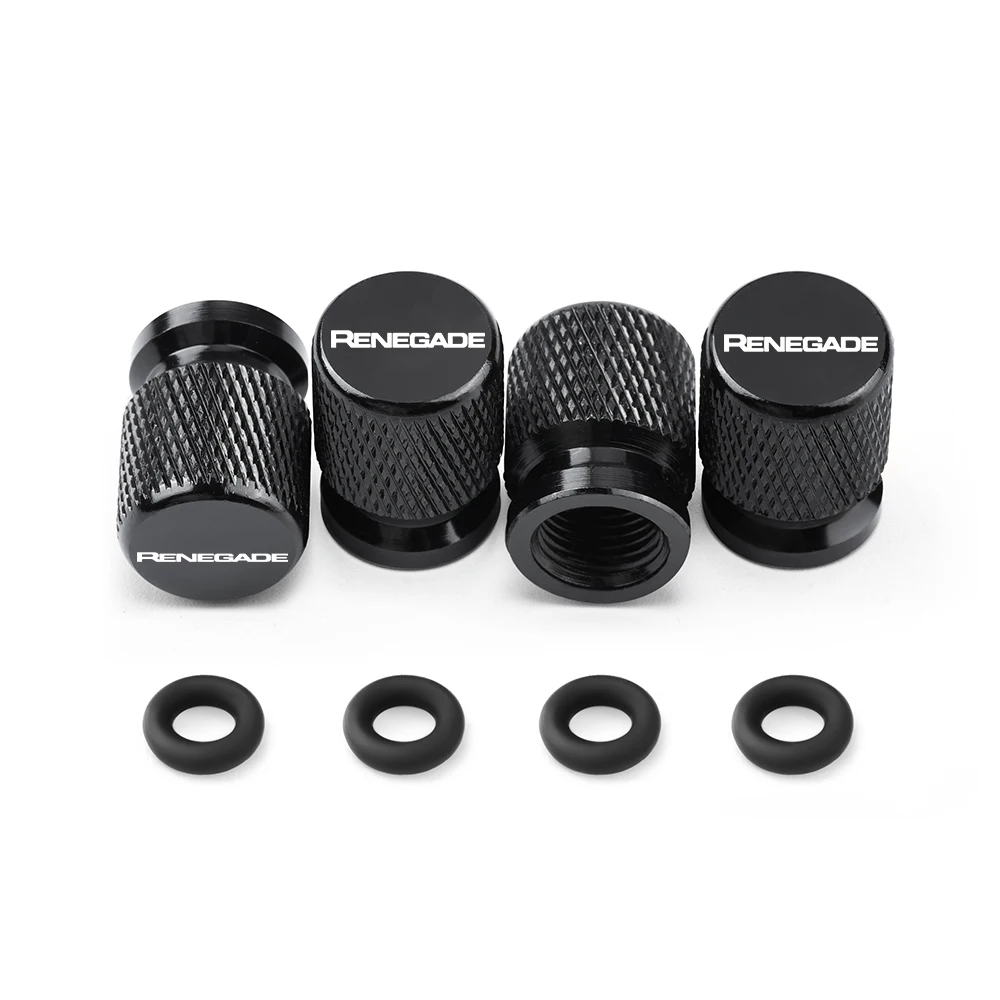 4PCS Car Wheel Tire Valve Caps Tyre Stem Covers Airdust Waterproof For Jeep Renegade Auto Accessories