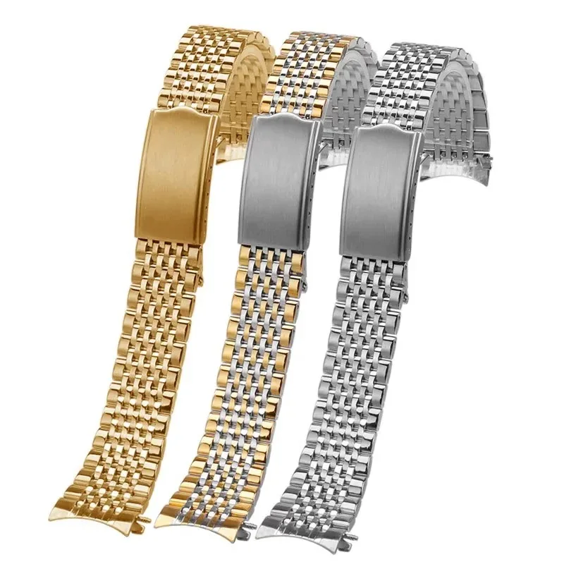 New 18mm 19mm 20mm Bead of Rice Solid Stainless Steel Watch Strap Bracelet OMEGA