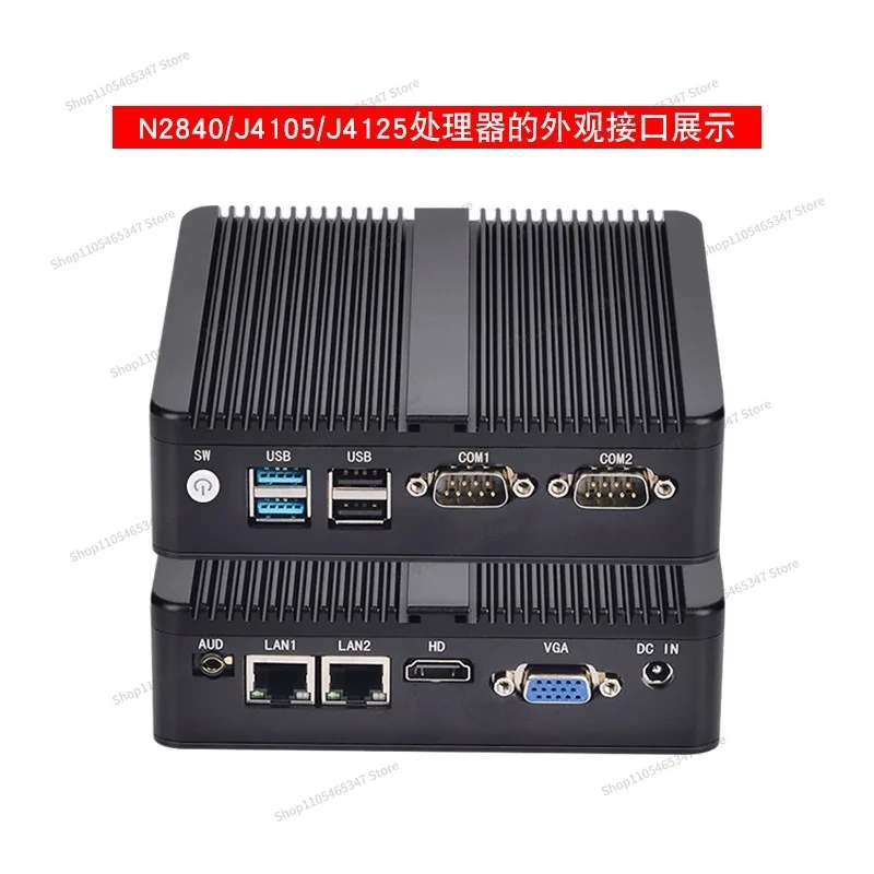 For IPC Mini Small Host Microcomputer Closed N100 Vision Server Low Power Consumption Industrial Computer Fanless Dual Network