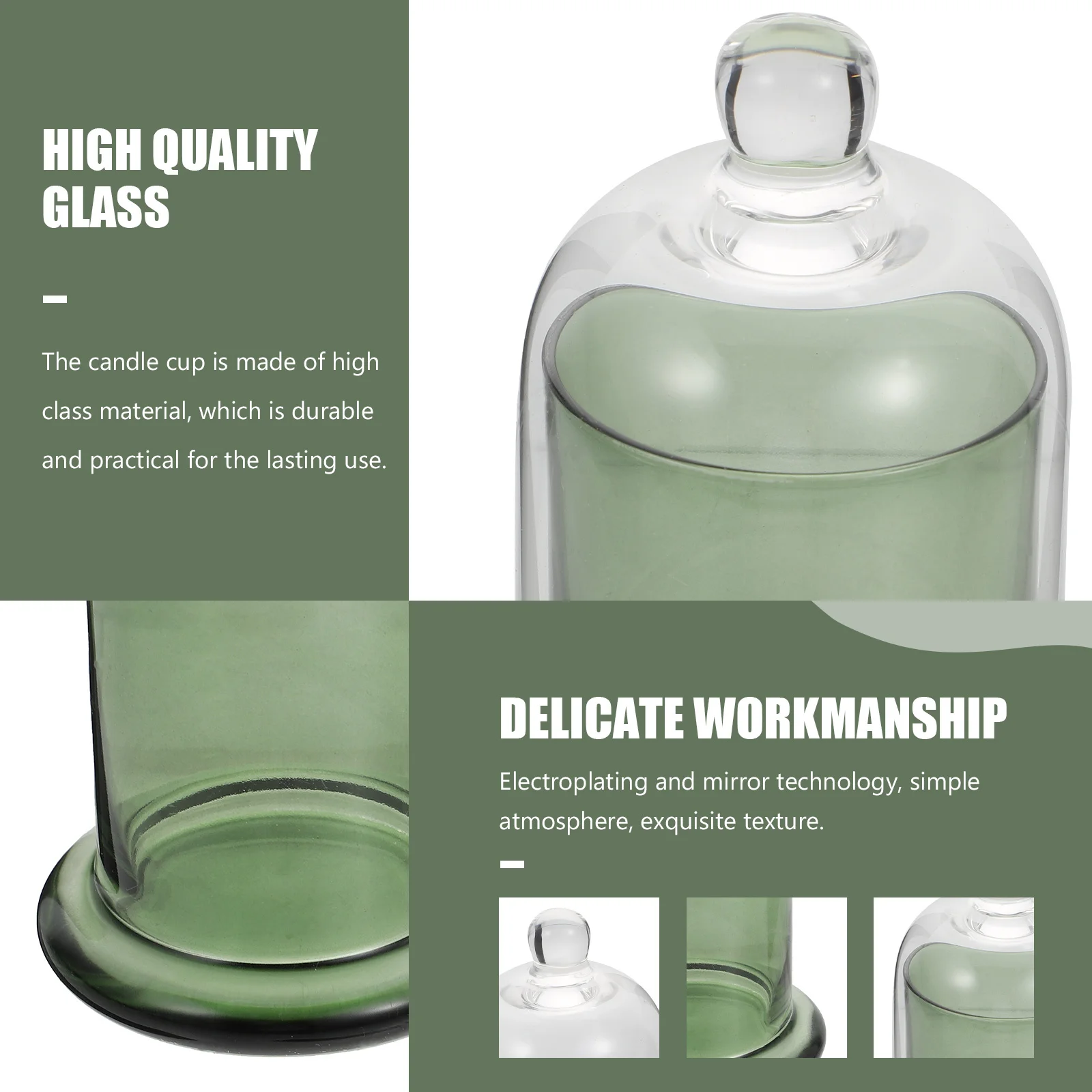 

1Set Creative Holder Distinctive Appearance Glass Candleholder Elegant Wedding Decoration Glass Cup