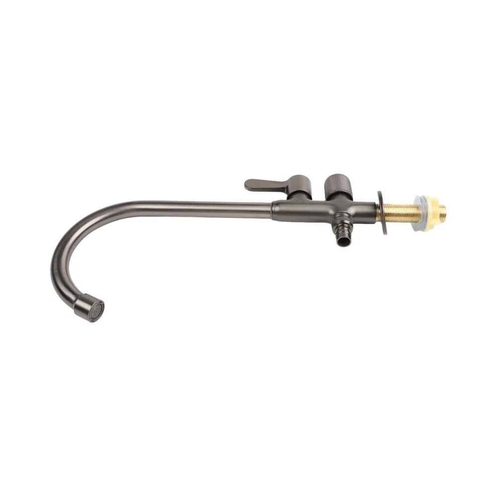 1 Piece Dual Control Rotatable Outdoor Faucet Extended Garden Sink Spout G1/2 Quick Connect Alloy Freeze Water Tap