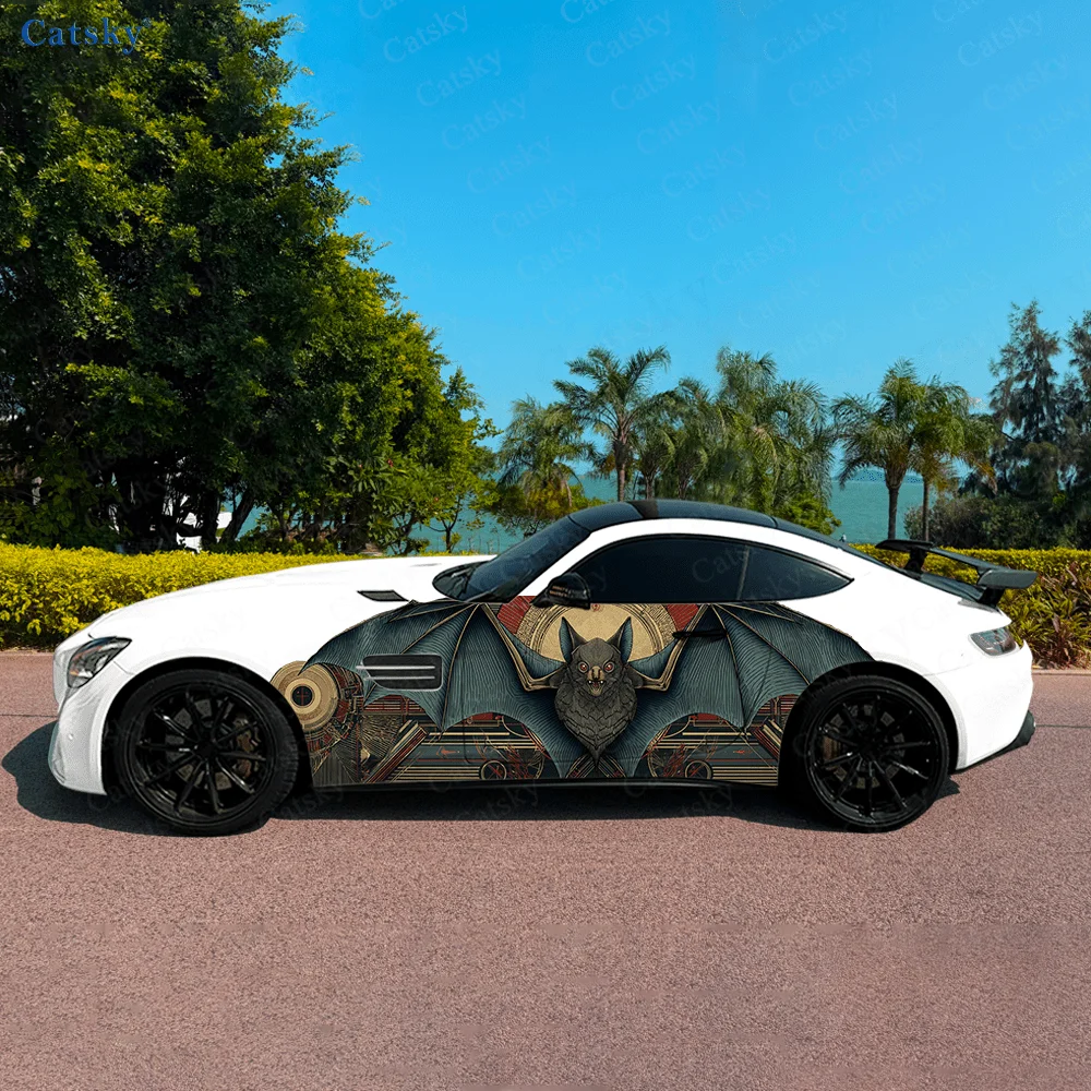 

Bats Mysterious Runes Car Vinyl Wraps Decal Self-adhesive PVC Sticker Suitable for Trucks SUV Decoration Auto Accessories Gift