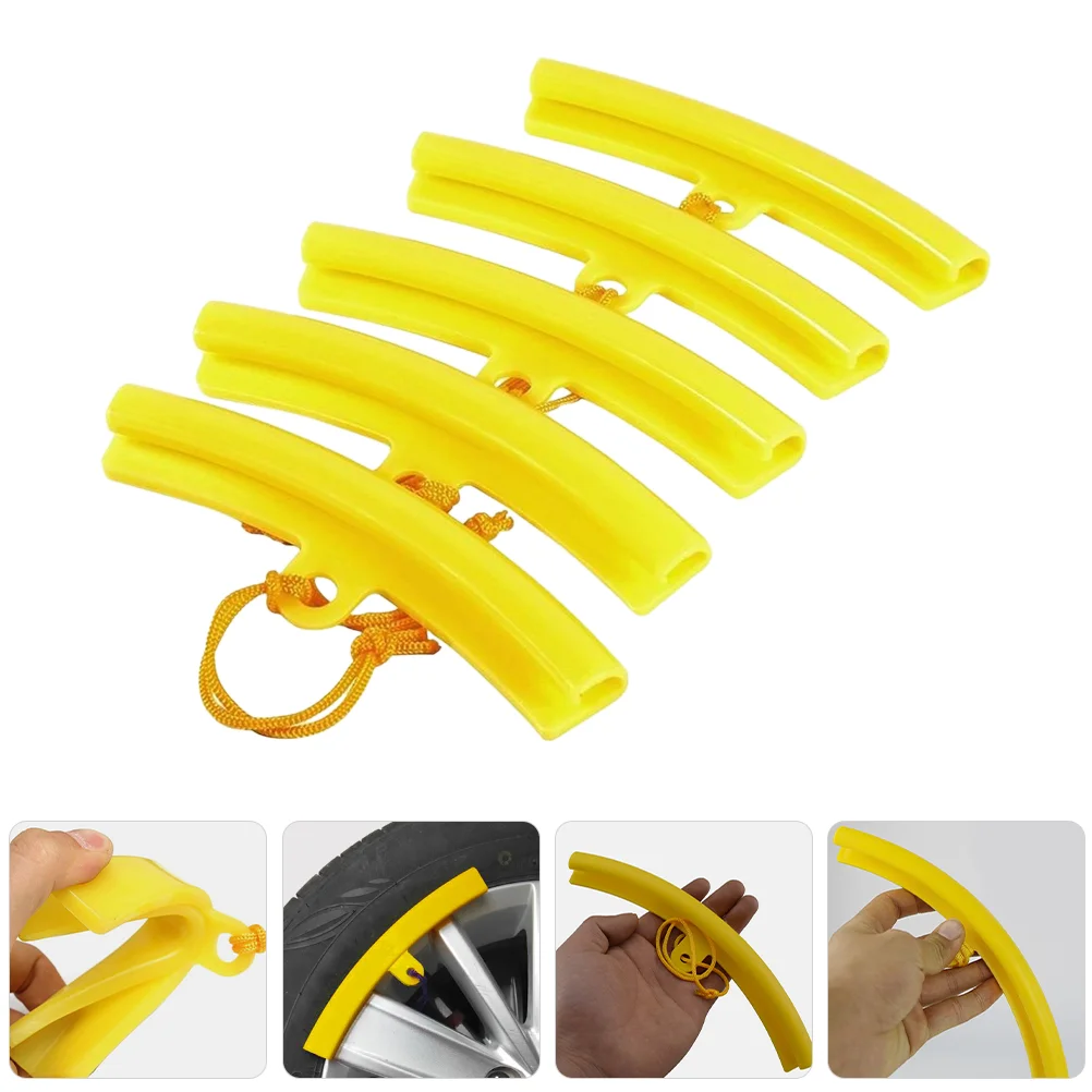 

5 Pcs Accessories Major Hub Protective Cover Tires 1500X230X200CM Plastic Changing Tool Wheel Rim Savers