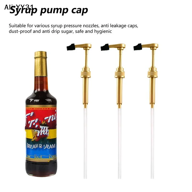 【AY1】1/6Pcs Syrup Pump Coffee Pump Dispenser Gold Syrup Pump Topper For 750ml/ 25.4oz Syrup Bottle Syrup Pumps For Coffee Bar