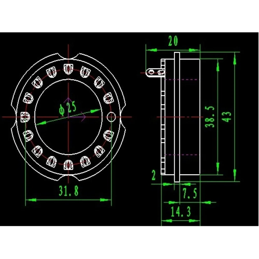 15 Pin Vacuum Tube Socket for HI-FI Audio Amplification Radios Guitar Tube Circuits and Related Electronic Devices