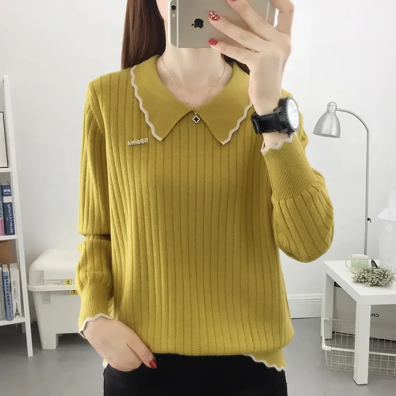 Fashion Women Sweaters 2023 Autumn Winter Sweater Woman Pullovers Knitt Sweater Long Sleeve Jumper Elastic Knitwear Tops