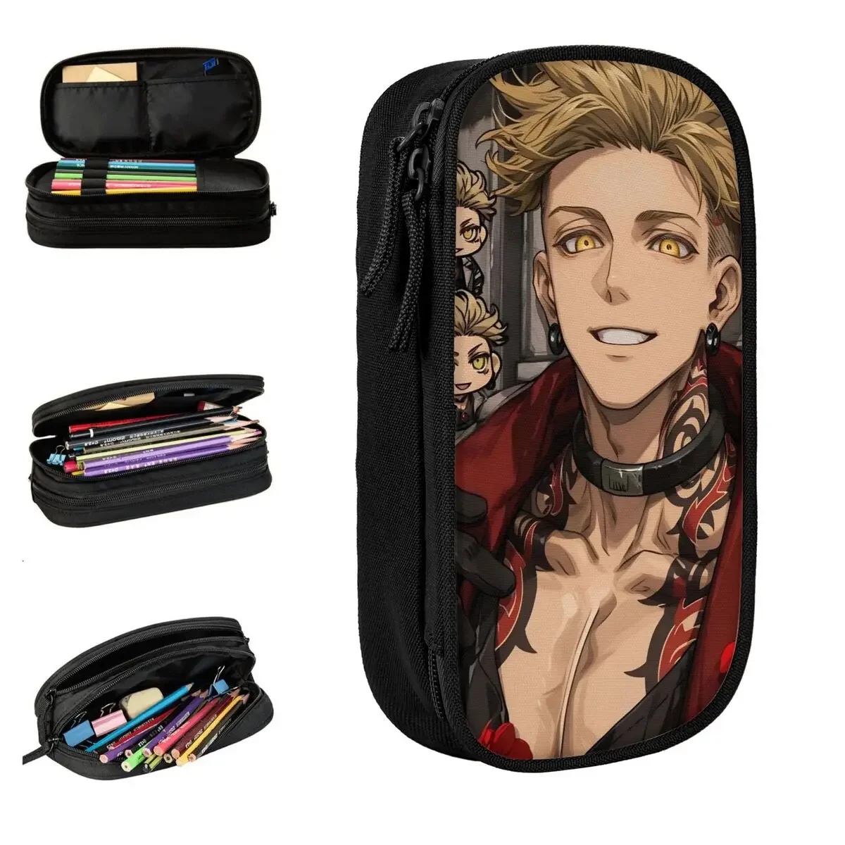 Fun Enjin Gachiakuta Anime Pencil Case Pencilcases Pen Box for Student Large Storage Bag Office Gifts Stationery