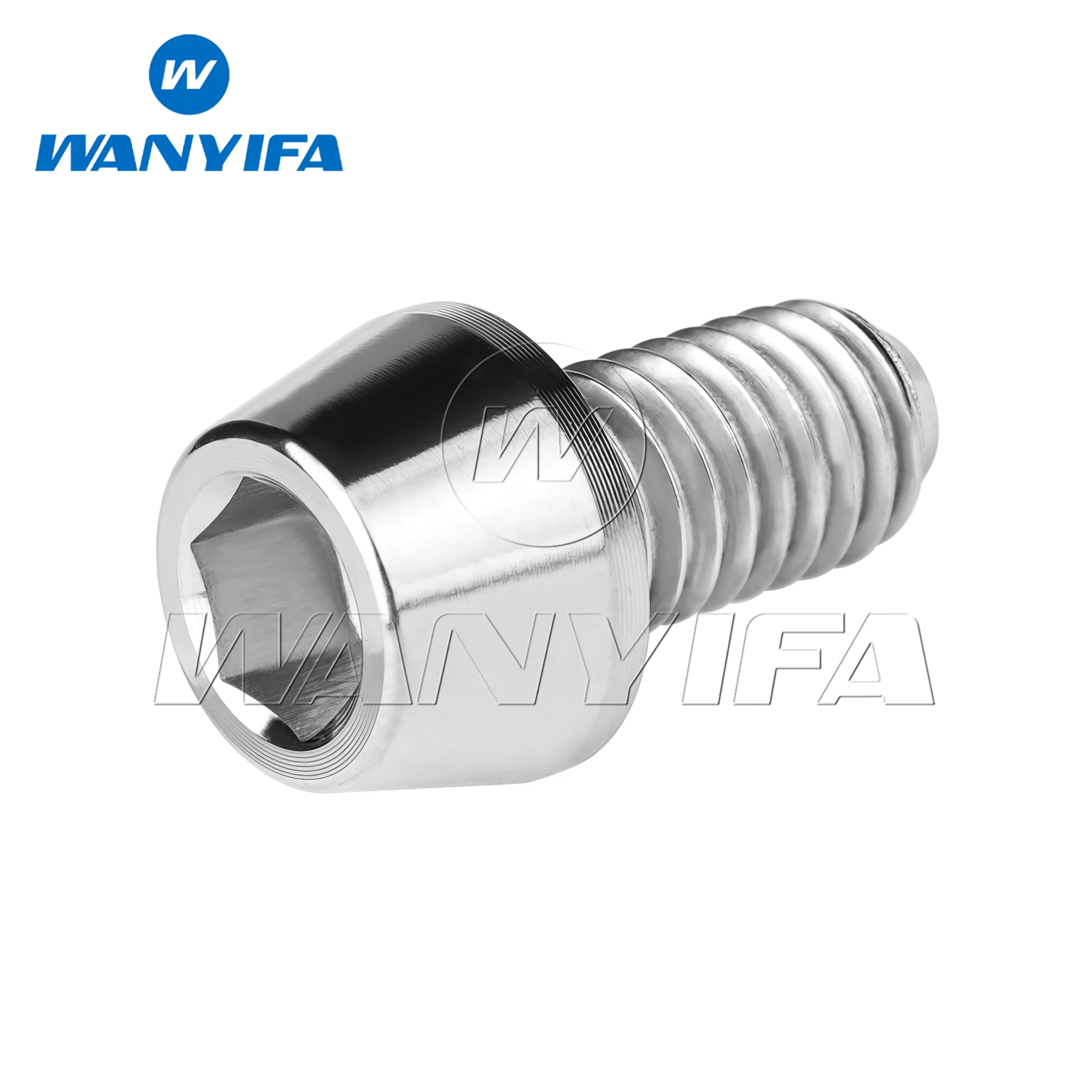 Wanyifa parafuso de titânio, m6x 10 15 16 18 20 25 30 35 40 45 50 55 60 65mm chave cônica parafuso chave allen para fone de ouvido de bicicleta