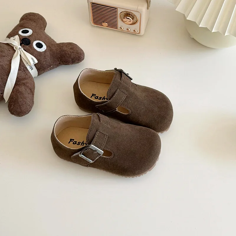 Girls 2024 Spring and Autumn New Soft Soled Baby Fashion Boy\'s Single Bean Shoes