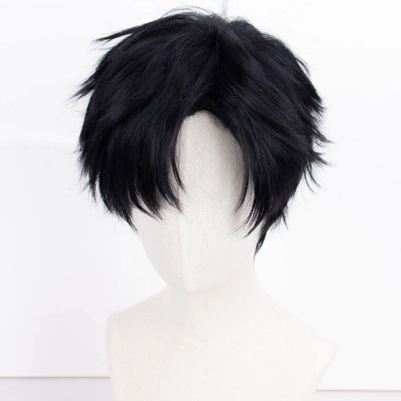 Perruque de cosplay « Love Between Light And Shadow » de Xiao Yi - Cheveux noirs courts et élégants de 37 cm