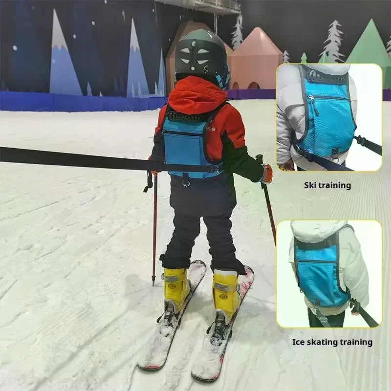 Ski Harness For Kids Child Snowboard Harness With Backpack Adjustable Snowboard Training Belt Children Speed Control Leash