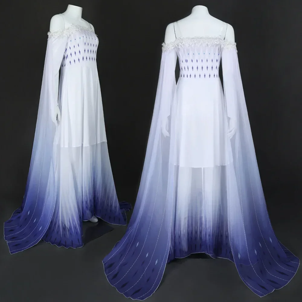 Vestido de Reina de Hielo para Mujer, Disfraz de Princesa Elsa, Disfraz de Reina de las Nieves, Disfraz de Carnaval, Vestidos Elegantes Azules, Disfraz de Princesa