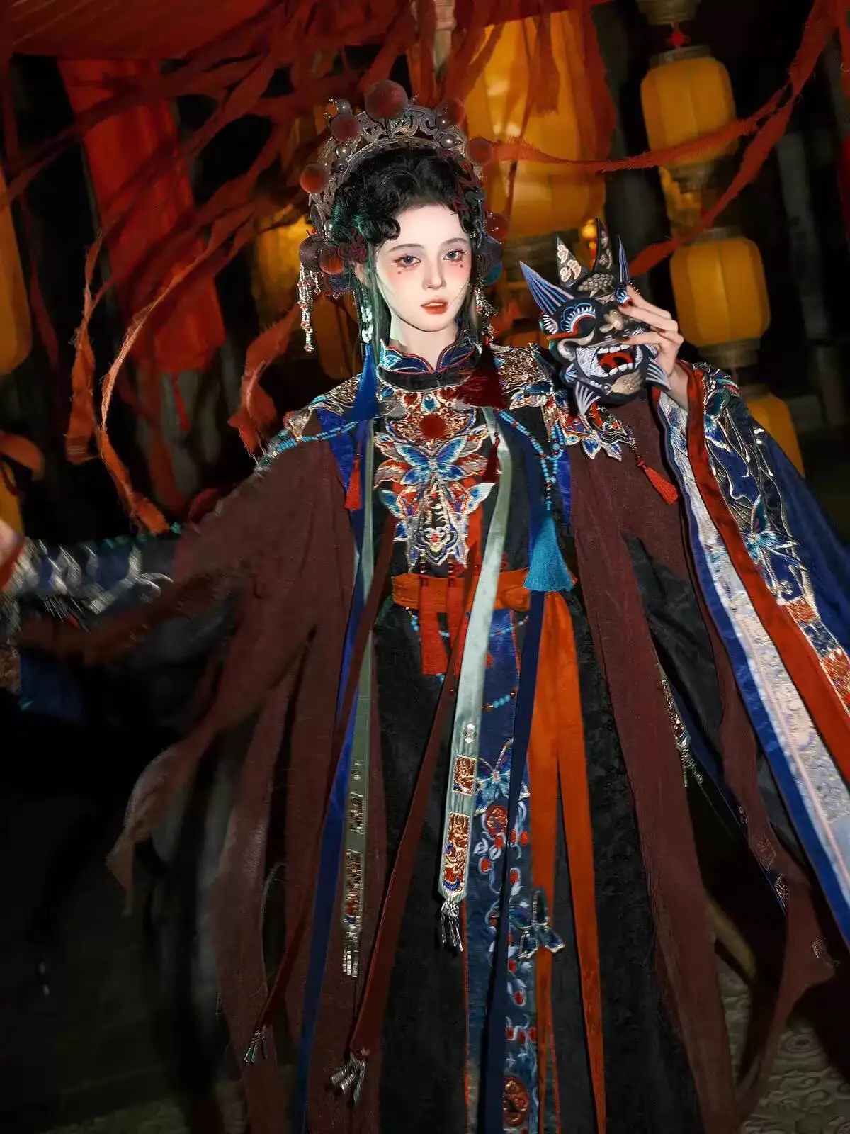 Cloud Mountain Nuo Opera Female Opera Style Embroidery Han Element Cloud Shoulder Ming Dynasty Fairy New Set Spring Summer