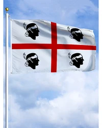 2×3FT Sardinia Flag Polyester Printed Banner Regions of Italy Tapestry For Decor