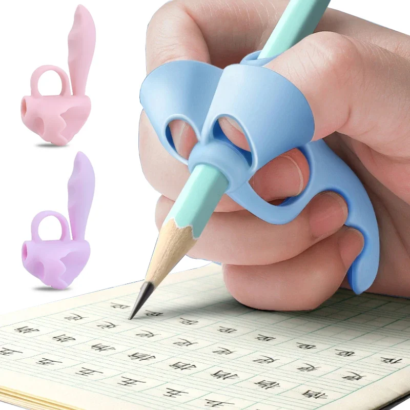 1/3Pcs Pen Grip Orthotics Children Writing Pen Holder Learning Practise Student Silicone Pen Aid Grip Posture Correction Device