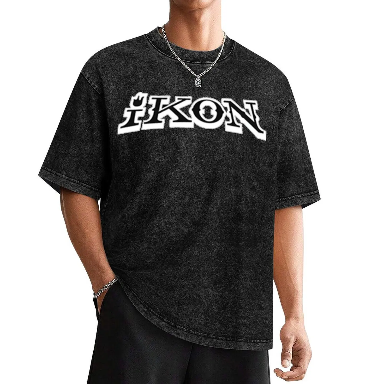 

iKON Bling Bling Logo T-Shirt summer top man clothes man t shirt summer tops men t shirts high quality