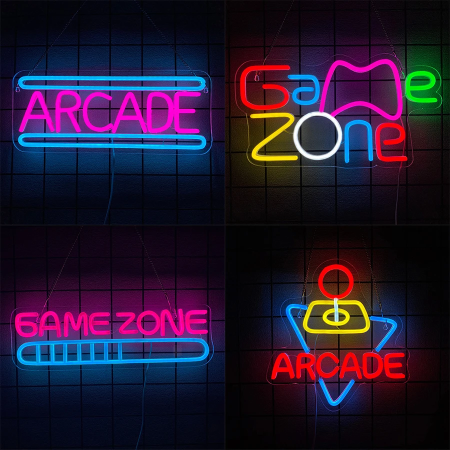 Game Zone Led Neon Sign, Game Neon Sign Decor In Young Boys' Rooms, Clubs And Man Caves-Young Boys, The Best Gift For Gamers.