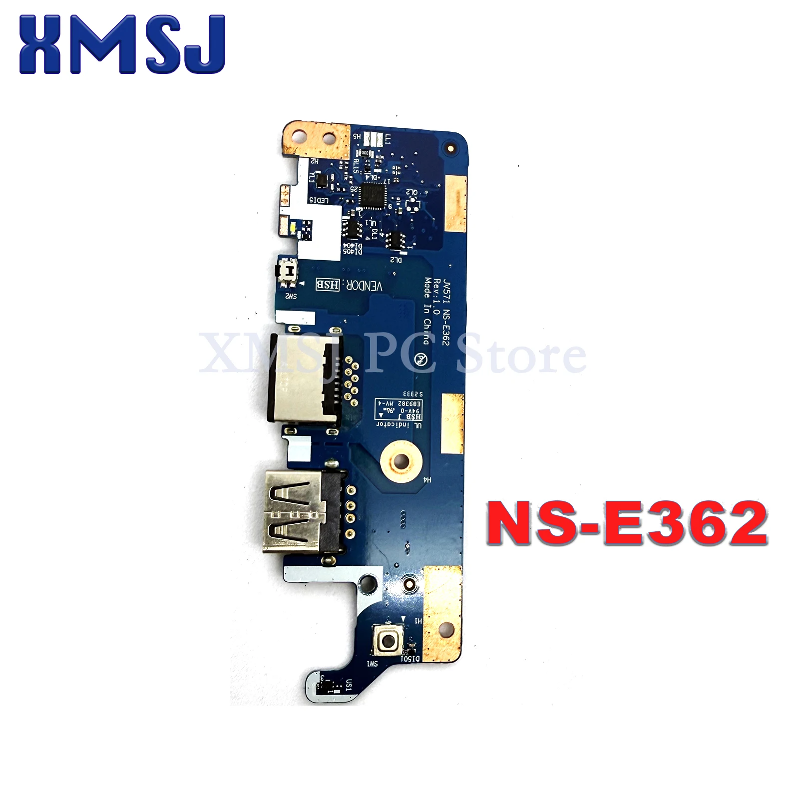 

For Lenovo V15 G2 ALC V15 G3 IAP Laptop USB RJ45 Jack Power Button Board with Cable switch Repairing Accessories JV571 NS-E362