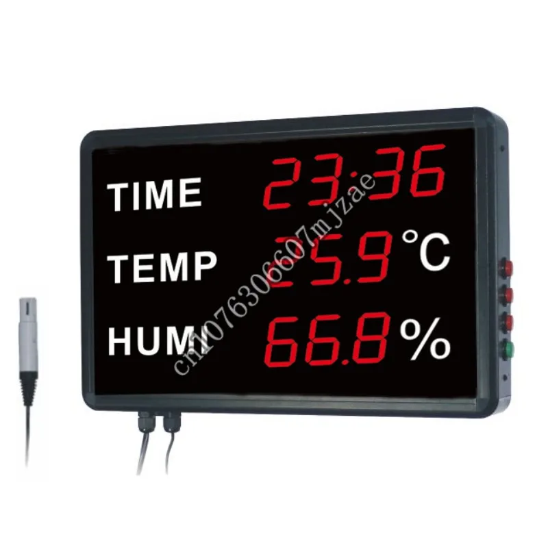 Digital LCD LED Display Umidade Termômetro, Data Logger