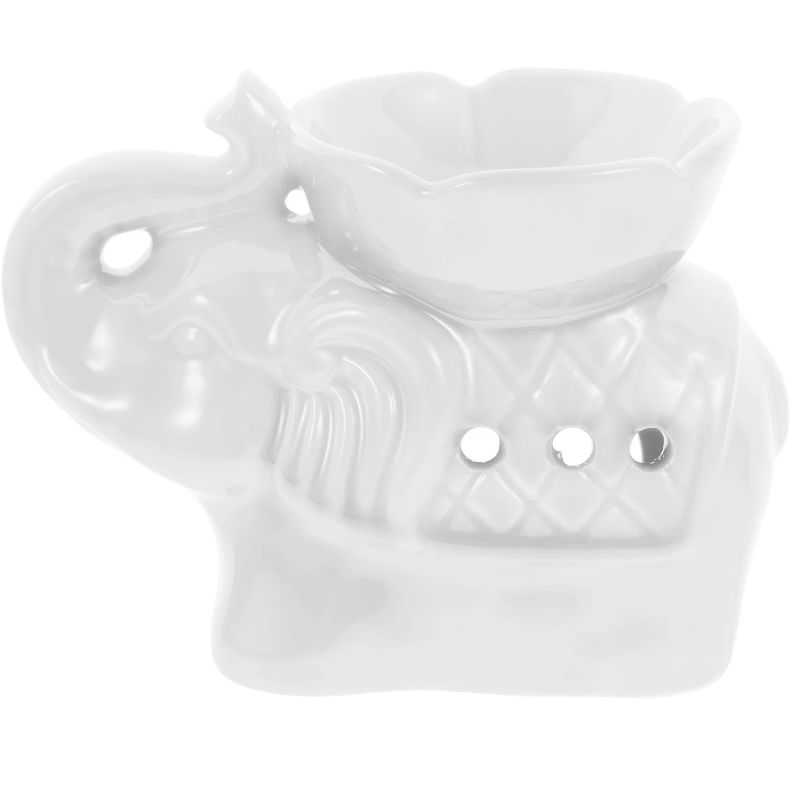 

Ceramic Elephant Essential Oil Burner Aroma Therapy Holder Tealight Decor Birthday Gift Home Relaxation Essential Oil Burner