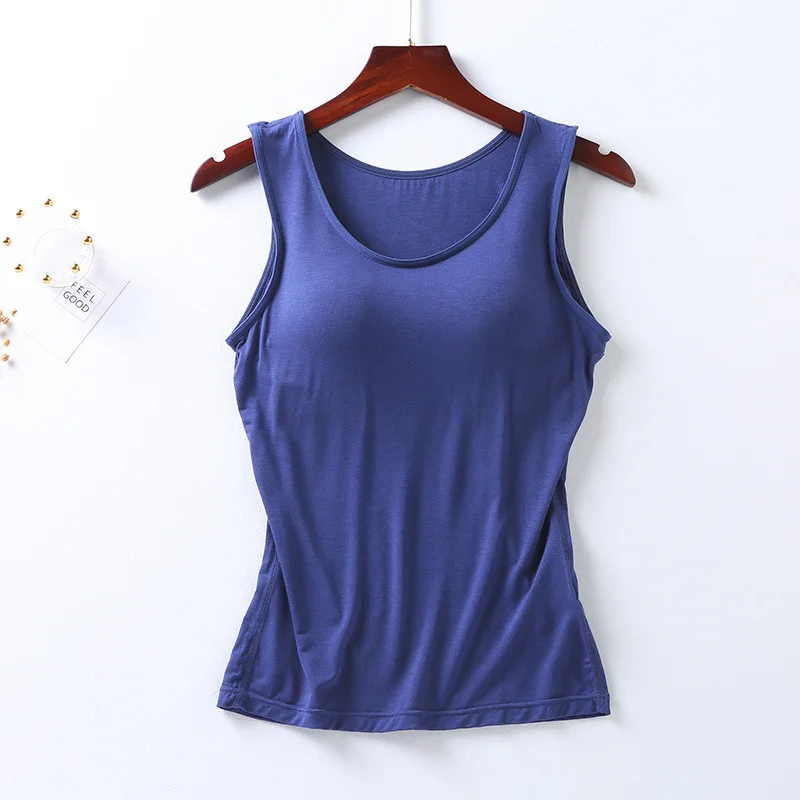 S-4XL Bra Padded Sleepwear Shirt Sleeveless Vest Summer One Piece Pajamas Women Bottoming Night Wear Tops Outside T-shirt