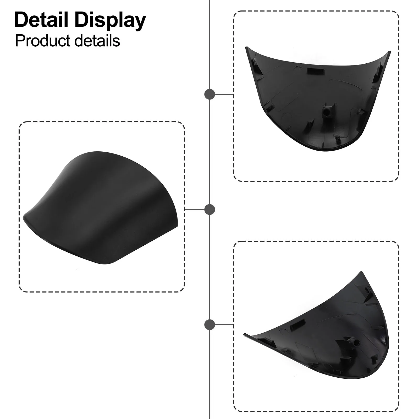 Left Side Mirror Cover Car Mirror Cover ABS Material Anti-corrosion Black Color Easy To Install For Mazda CX-3 2016-2019