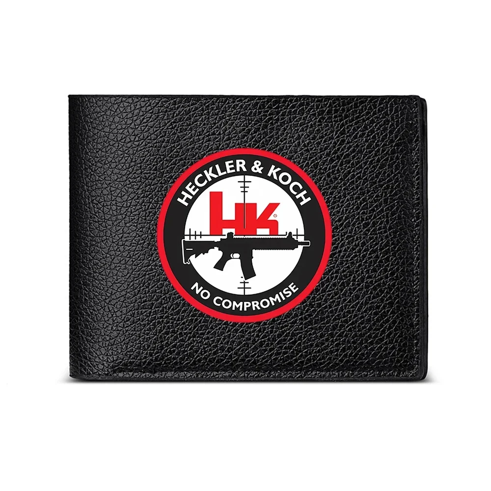 Heckler & Koch No Compromise Logo Men's Wallet Card Holder Casual Business Fashion Print Design