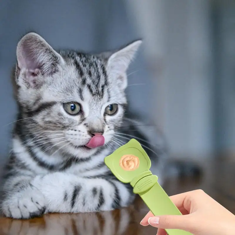 Cat Strip Feeder Strip Extruder Pet Feeder Cat Bar Squeezer Spoon Multifunctional Food Spoon Cat Strip Squeezer Safe And Easy To