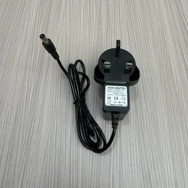 for 12V 1A UK Power Adapter Hong Kong Plug Version Power Supply with Indicator Light Connected