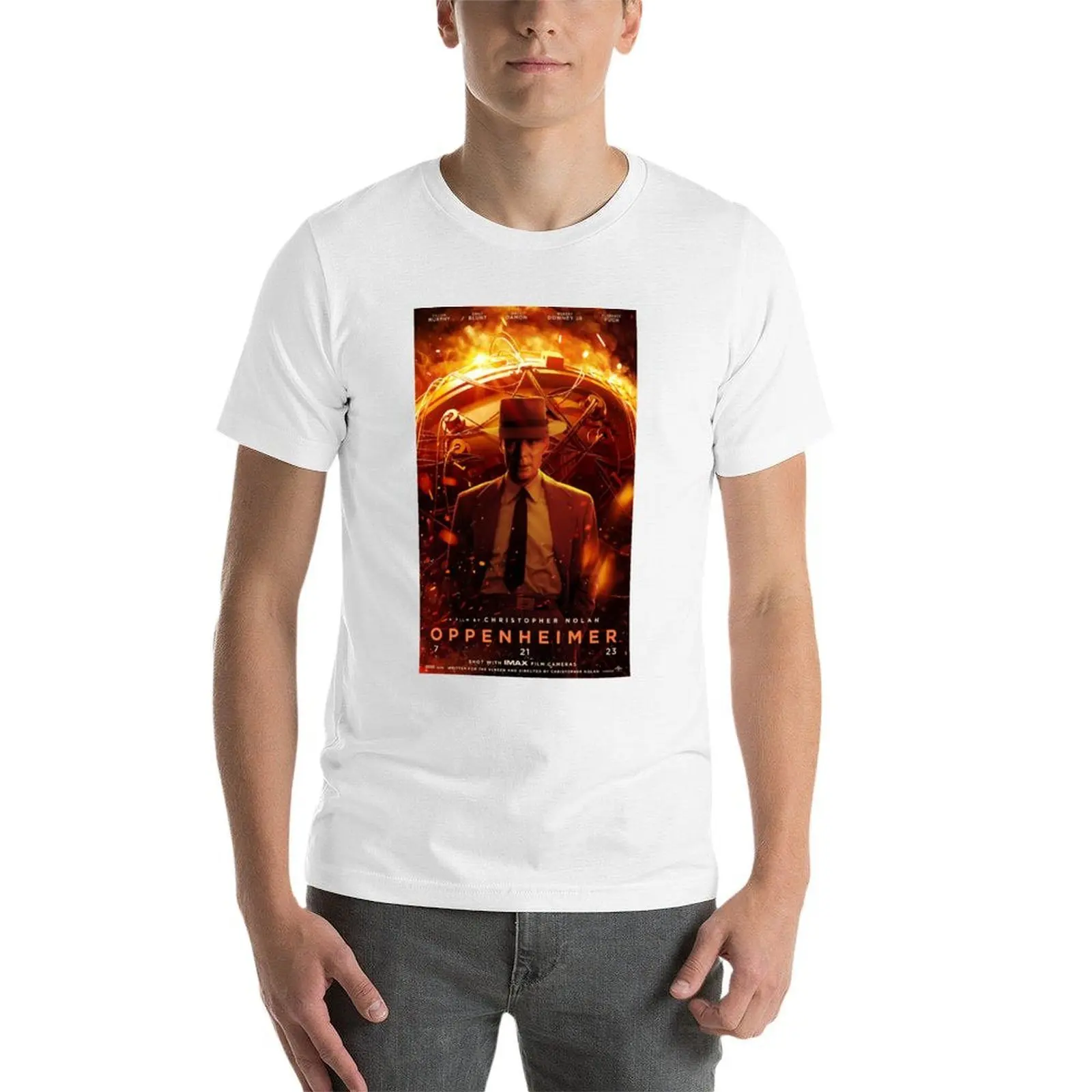 تي شيرت رجالي جديد من Oppenheimer تي شيرت قطن 100% تي شيرت رجالي فاخر