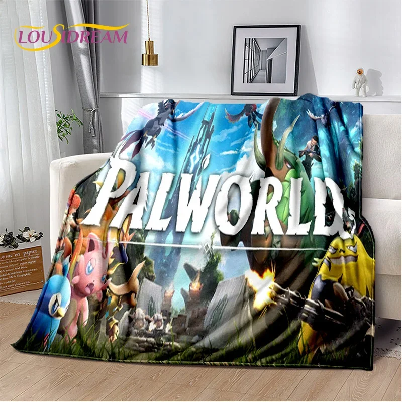 3D Cartoon Palworld Game Games Blanket,Soft Throw Blanket for Home Bedroom Bed Sofa Picnic Travel Office Rest Cover Blanket Kids