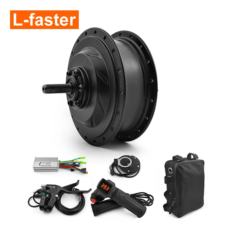 High Speed 500W Electric Bicycle Front Wheel Drive Brushless Gear Hub Motor Kit with Throttle Controller