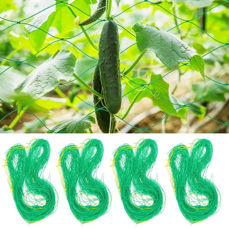 9 Strand Plant Climbing Netting sturdy Garden Farming Trellis Netting Heavy-Duty Elastic Plant Net Sturdy Beans Grow Net Mesh