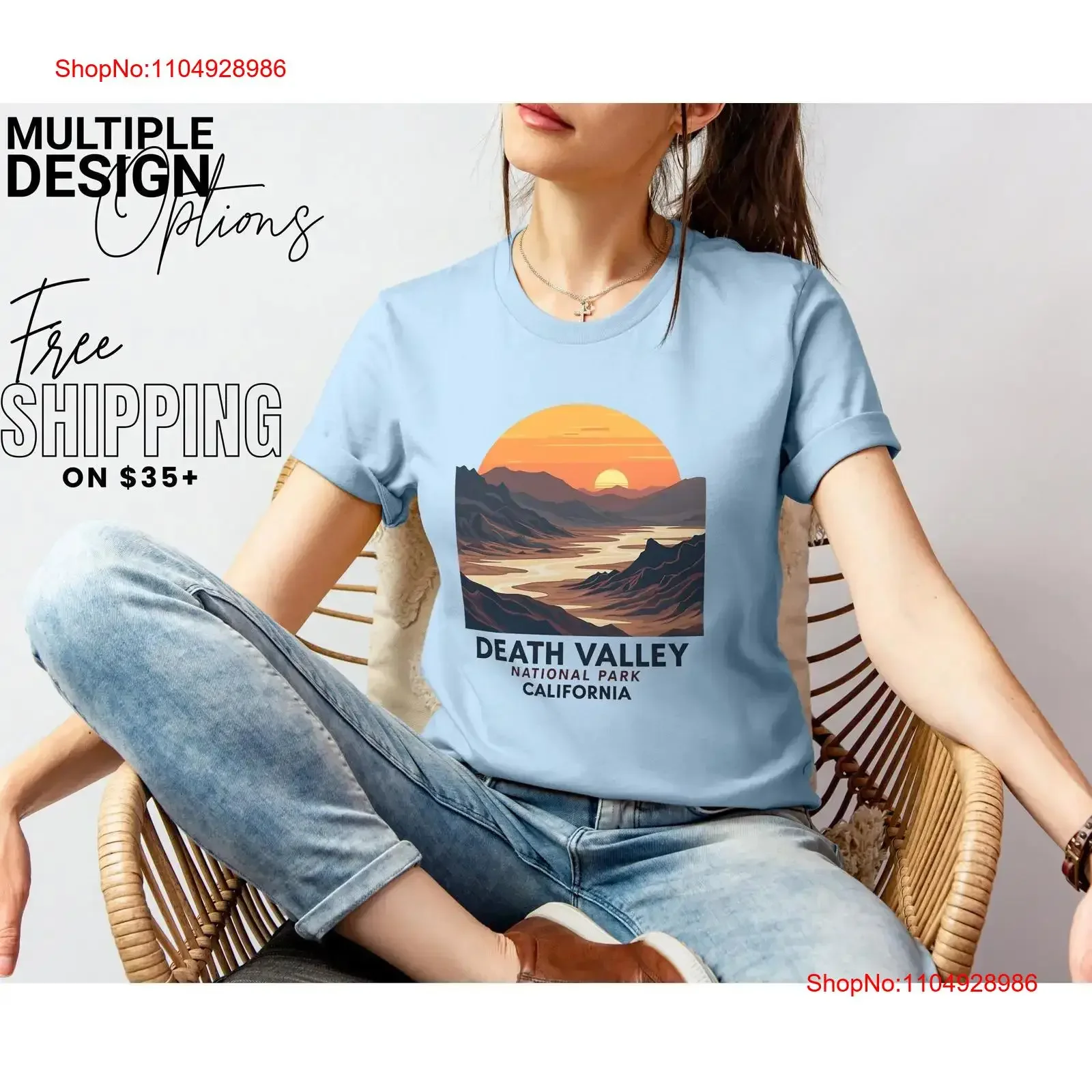 

Футболка «Национальный парк Долины» для любителей природы, приключений на открытом воздухе, пустынный походный топ, винтажная стираная уличная одежда, универсальная повседневная одежда